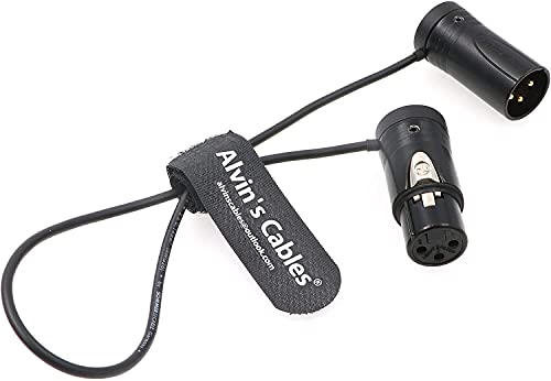 Alvin's Cables Low-Profile 3 Pin XLR Male to Female Cable Original Connector Balanced Microphone Audio Cord Sommer SOD-14 - size: 12 inches