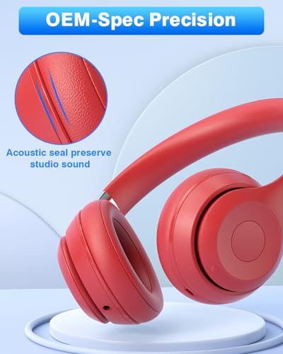 Link Dream Earpads for Beats Solo 3 & Solo 2 On-Ear Headphones - Red - color: Red