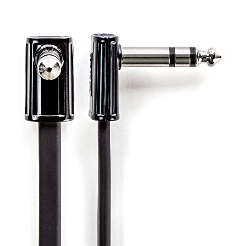 Jim Dunlop (3PDCISTR06), 1/4-Inch Right Angle MXR Ribbon TRS Patch Cable 6 in|15 cm-3 Pack (3PDCISTR06R) - size: 6 inches