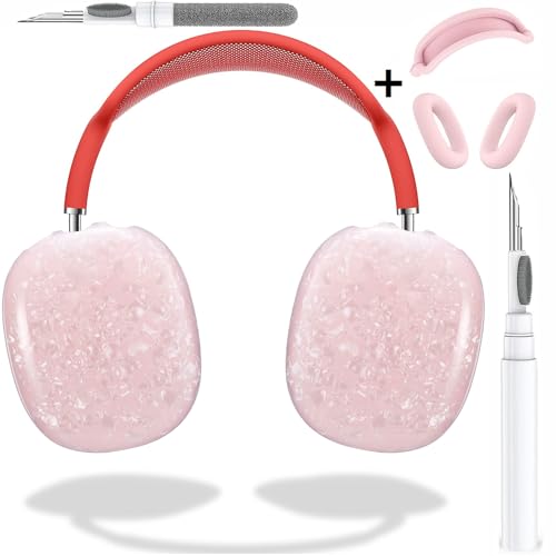 for Glitter AirPods Max Case with Cleaner Kit, Anti-Scratch Shell Pattern Ear Pad Case/Ear Cups Cover/Headband Cover for AirPods Max Protective Skin - color: Fish Scale Pattern