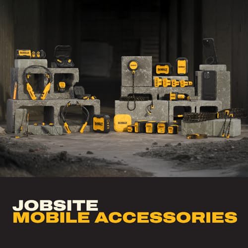 DEWALT Heavy Duty Wearable Bluetooth Speaker Pro Max (New Model) Jobsite Clip-On Mini Speaker w/LED Work Light, IP56 Water Resistant, 12H Runtime, Built-in Mic & Multi-Speaker Link - color: New