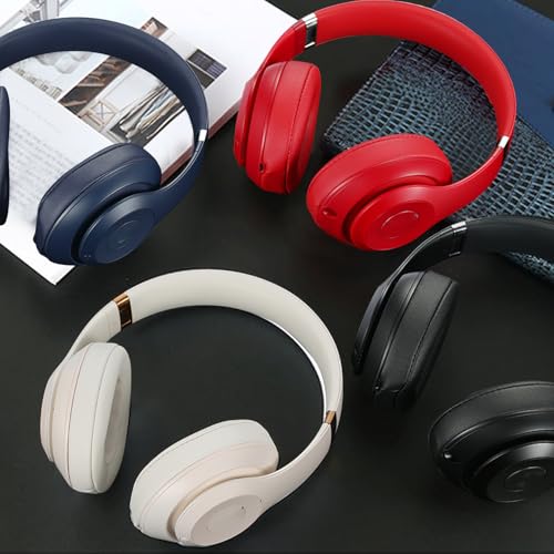 Replacement Ear Pads Cushions Compatible with Beats Studio 3.0/2.0, Headphone Ear Covers with High Density Memory Foam, Soft Leather, Adaptive Beats Headphones Replacement Earpads. (Red) - color: Red