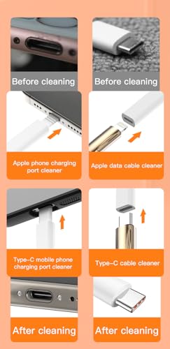 32-in-1 Electronics Cleaning Kit for Phone, Earbuds, Keyboard & Camera Lens | Charging Port Cleaner | Compatible with iPhone, AirPods, Android Devices, Laptop & Monitor | All-in-One Cleaning - color: Black