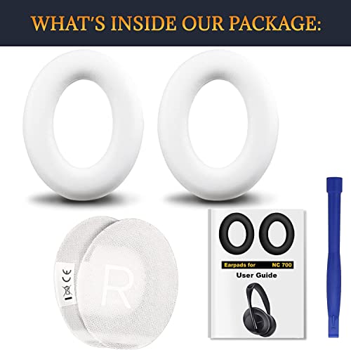 SOULWIT Earpads for Bose 700(NC700/NC 700) Headphones - White - color: White