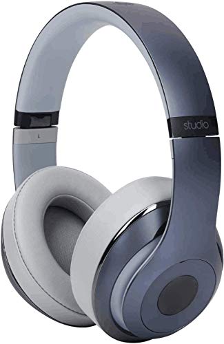 Replacement Ear Pads Cushions for Beats Studio 2 & Studio 3 Wired & Wireless Headphones, Earpads with Soft Protein Leather, Noise Isolation Memory Foam, Added Thickness - Light Grey - color: Light Grey