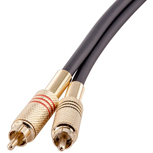 Seismic Audio SAPRCA2-BK Premium Black 2 Foot Dual RCA Male to Dual RCA Male Audio Patch Cable - color: Black, size: 2 Foot