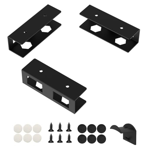 Under Desk Laptop Mount for Lenovo,HP,Asus,Acer Laptop Under Desk Holder with Anti-Scratch Pads Compatible with Laptop,Mac mini,MacBook,Keyboard Under Desk Laptop Shelf with Headphone Hanger
