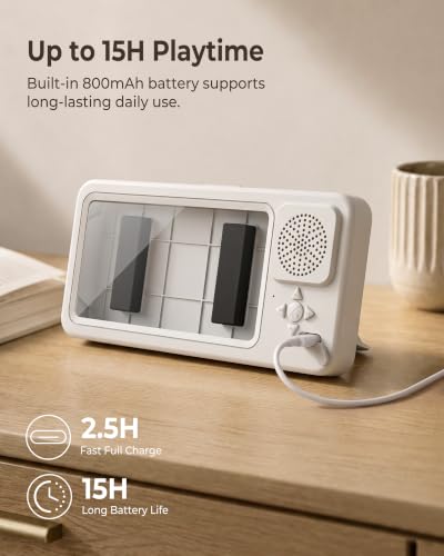 Shower Phone Holder Waterproof with Wireless Bluetooth Speaker | IP67, Anti-Fog HD Touch Screen, Bathroom Wall Mount Phone Case, 360° Rotating, Hands-Free Calls, Fits 4.7-7" Phones