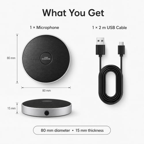 Conference USB Microphone No Speaker,Desktop Computer Mic, Noise-Canceling Technology, Plug & Play, Compatible with Windows & MacOS - style: retro