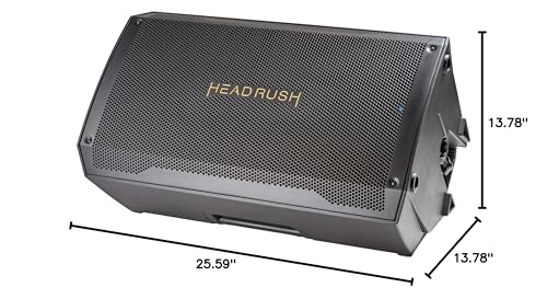 HeadRush FRFR112 MKII 2500W Electric Guitar Amplifier for Modellers | Full-Range Flat-Response 12" Floor Wedge Speaker with Bluetooth for Multi-FX and Amp Modeling Processors - size: 12-inch