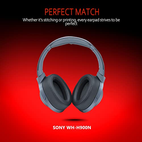 Krone Kalpasmos Replacement Earpads for Sony WH-H900N h.Ear on 2 & Sony MDR-100ABN Headphones, Sony Headphone Cushions Compatible with Sony 900N, Sony WH H900N earpads with Soft Foam Leather(Grey) - color: Grey