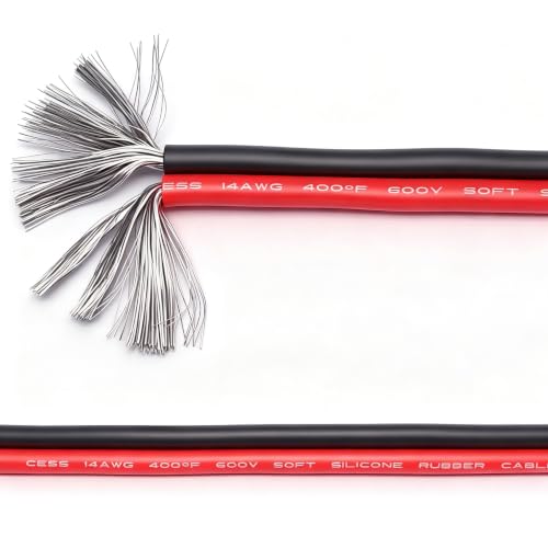 CNCESS RCA to Banana Plug Silicone Wire Speaker Cable (14AWG, 1 Foot) - size: 14AWG 1 Foot