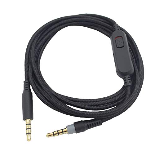 Detachable Replacement Audio Aux Cable Cord Wire 3.5mm Headphones Audio Cable with Inline Mute & Volume Control,Compatible with HyperX Cloud Mix Cloud Alpha
