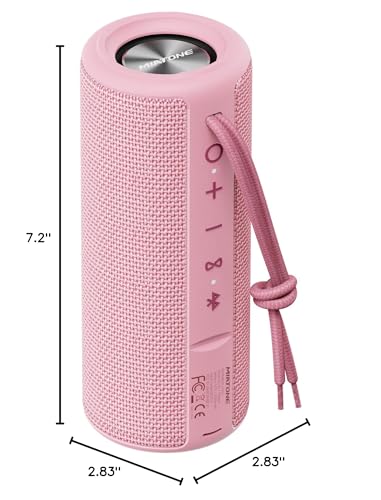 MIATONE Boombox Outdoor Portable Bluetooth Speaker Waterproof Wireless Speakers Gifts for Women Mothers Mom Wife Her - Pink - color: PINK