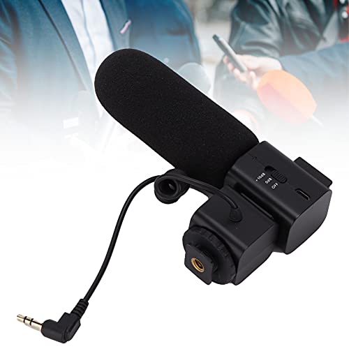 FLEXMAN Interview Shotgun Microphone, Single Soundtrack Supercardioid Camera Microphone with Cold Shoe Mount, Universal Professional Video Microphone for Interviews Broadcasts