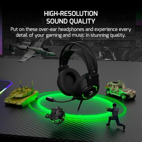 GAMEPOWER Voldon X 3.5mm Jack Gaming Headset - Wired Headphones with 50MM Drivers, Comfort Design, Noise Cancelling Mic, PS4, PS5, for Xbox, Black - color: VOLDONX