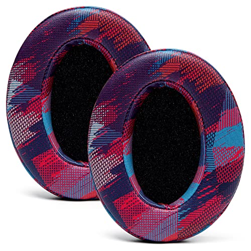 WC Wicked Cushions PadZ - Thick & Soft Ear Pads for ATH M50X / M40X / SteelSeries Arctis/HyperX Cloud & Alpha/Logitech G Pro X/Compatible with Over 50 Headphones | Speed Racer - color: Purple Speed Racer