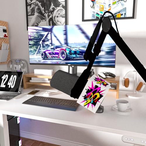 Customizable Microphone Flag for MV7 Personalization Microphone Logo Box MV7+ MV7X XLR mic flag (Black) - color: Black