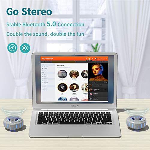 EBODA Waterproof Speaker Bluetooth Shower Portable Birthday Boys Girl Gifts | IPX7 Floating Mini Small Speakers with Loud HD Sound, True Wireless Stereo with LED Light, 24H Play for Bath, Men, Women-Gray - color: Gray