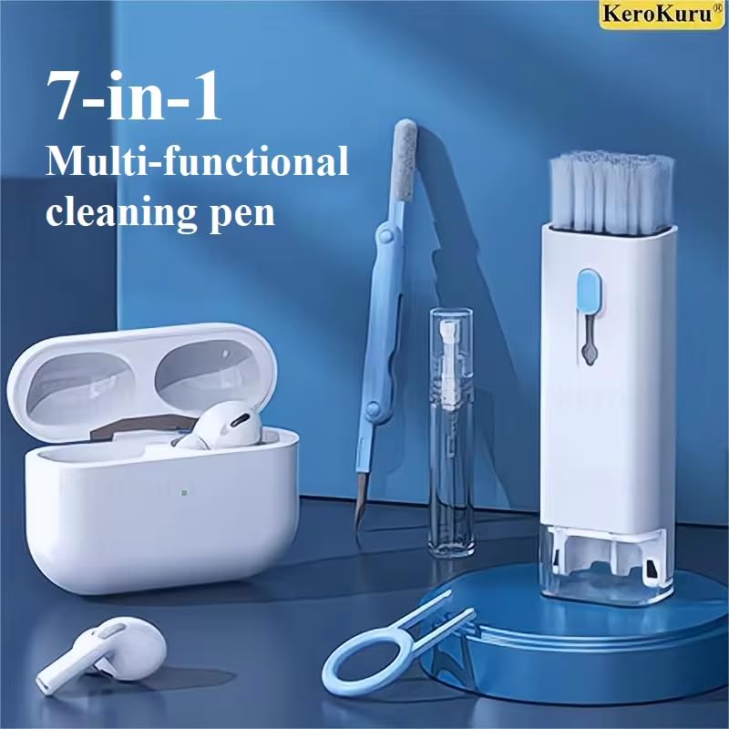 7-in-1 Keyboard Cleaner Earphones Cleaning Pen Keycap Puller Set Multifunctional Cleaning Kit For AirPods iPhone iMac MacBook