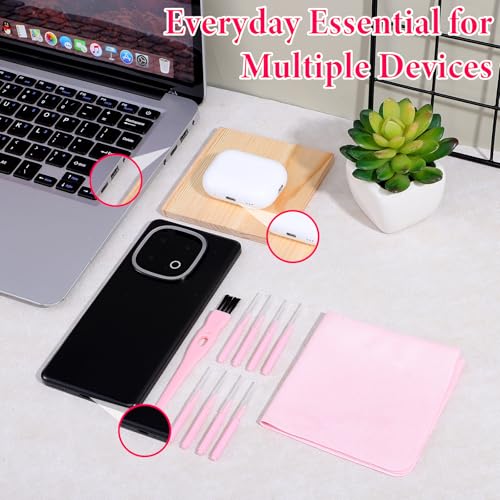 Sibba 20Pcs Cell Phone Cleaning Kit Mini Brushes with Large Brush | Anti-Clogging, Cleaning Cloth, Nylon, Charging Port Cleaner Kit, for USB-C Charging Port, Phone Speaker, Earbuds Tools