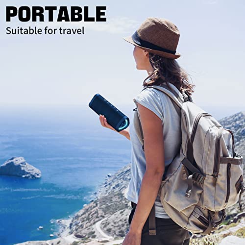 Vanzon Bluetooth Speakers V40 Portable Wireless Speaker V5.0 with 24W Loud Stereo Sound, TWS, 24H Playtime & IPX7 Waterproof, Suitable for Travel, Home&Outdoors - Blue (HIJ) - color: Blue