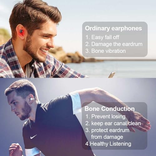 Obbug Clip-On Open Ear Headphones Wireless Bluetooth 5.3 Earbuds with Earhooks 80 Hours Playtime with Charging Case,IPX4 Waterproof Earphones for Running, Walking, Workout(Black) - color: Black