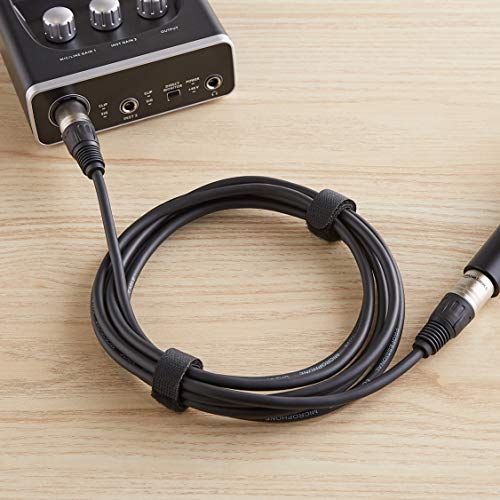 Amazon Basics XLR Microphone Cable for Speaker or PA System, Recording Studio, All Copper Conductors, Low Noise, 10 ft, Black - size: 10 Feet, style: 1-Pack