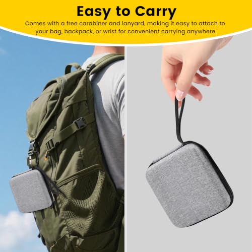 Carrying Case for MAONO P1 USB Hybrid Audio Interface,Grey | Oxford Cloth Storage Bag,Lanyards and Carabiners