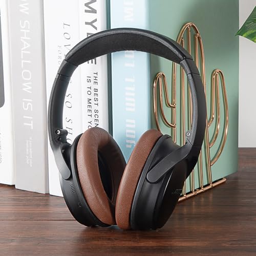 Aurivor Leather Ear-Pads Cushions for Bose QuietComfort QC-35 QC-35-ii QC-25 QC-15 QC-2 Headphones, Lambskin Replacement Ear Covers for Ae2/Ae2i/Ae2W SoundLink SoundTrue Around-Ear Headsets(Brown)