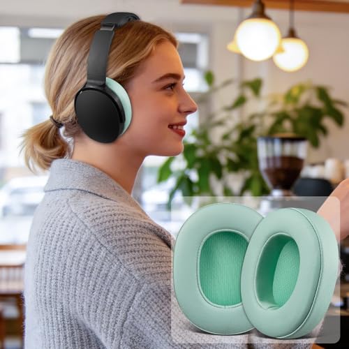 SOULWIT Replacement Earpads for Skullcandy Hesh 3/ANC/Evo & Crusher Wireless/540/ANC/Evo & Venue ANC Over-Ear Headphones, Ear Pads Cushions with Protein Leather, Noise Isolation Foam - Preppy Sage - color: Preppy Sage
