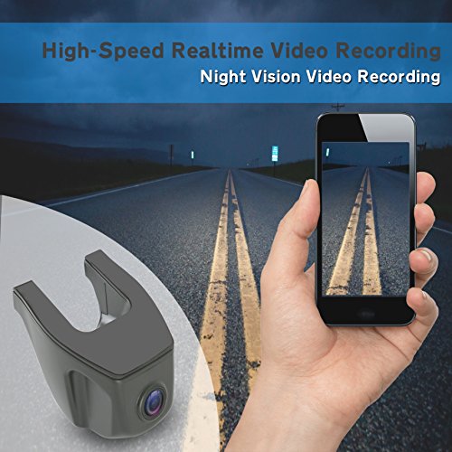 Pyle WiFi HD Car Dash Camera - Upgraded 1080p Dashboard Video Cam Recorder System w/Night Vision Support 32GB - Built-in Microphone for Recording, Wireless Control, Windshield Mount - Pyle