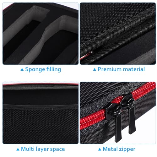 Toddmomy Large Capacity Microphone Storage Case with Anti-fall Oxford Cloth and Sponge Padding, Padded Bag for Mic Accessories, for Protecting Microphones the Go