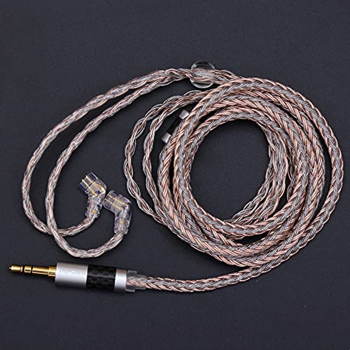Linsoul Tripowin Jelly 16-Core Hybrid Mixed Conductor IEM Upgrade Cable | 21 Wires Per Core, OCC+Alloy Copper Graphene+OCC Mixed, Braided Wire for Audiophile Musician, 3.5mm, Recessed 2pin - size: Recessed 2-Pin, style: 3.5mm