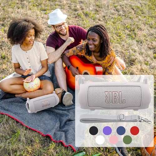 Silicone Cover for JBL Flip 7 Portable Speaker | Scratch-resistant, Unhindered Sound, Silicone Construction, Portable Carrying Silicone Cover, White Silicone Cover - color: White Cover