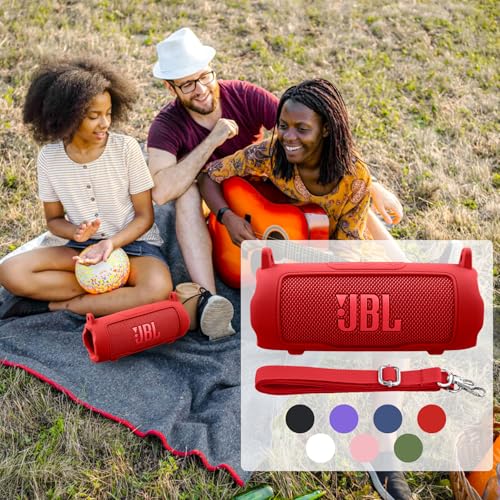 Silicone Cover for JBL Flip 7 Portable Bluetooth Speaker | Scratch-resistant, Unhindered Sound, Silicone Construction, Portable Carrying Silicone Cover, Red Silicone Cover - color: Red Cover