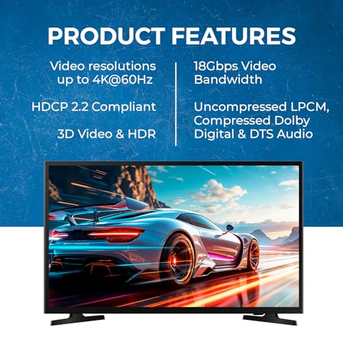 OREI 4K 1 in 8 Out HDMI Splitter 4:4:4 8-bit - HDMI 2.0, HDCP 2.2, 18 Gbps, 4K @ 60Hz HDMI Duplicator/Distributor UltaHD High Resolution (1x8) | OREI 4K 1 in 8 Out HDMI Splitter 4:4:4 8-bit - HDMI 2.0, HDCP 2.2, 18 Gbps, 4K@60Hz HDMI Duplicator UltaHD Hig