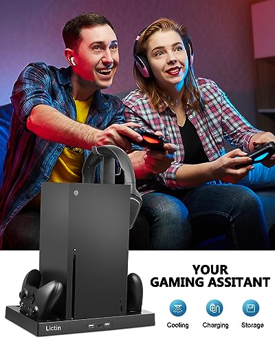 Lictin Cooling Fan Charging Station for Xbox Series X Console & Controller