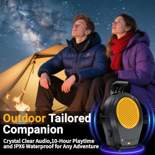 Redpepper Wearable Bluetooth Speaker, Clip-On Wireless Jobsite Pro IPX6 Waterproof Portable Speaker, Built-in Mic for Hands-Free Music/Calls