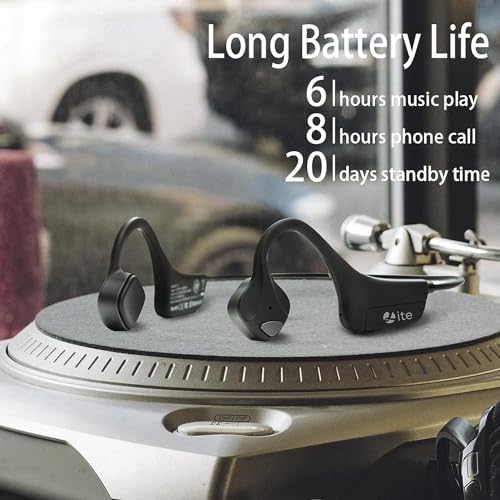 Bone Conduction Headphones Wireless Bluetooth Open Ear Headphones with Mic Long Battery Life Waterproof Earphones for Running, Cycling, Hiking, Workout, Gym - color: Blue