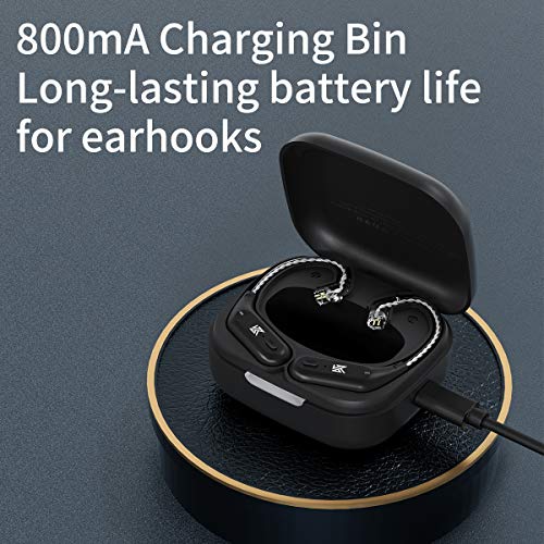 KZ AZ09 Bluetooth 5.2 IPV5 Waterproof Noise Reduction Bluetooth Module Upgrade Cable Ear Hook for ZST/ZSTX/ZS10/AS06/AS10/BA10/ZSR/ES4(B pin) - color: AZ09-B,Black