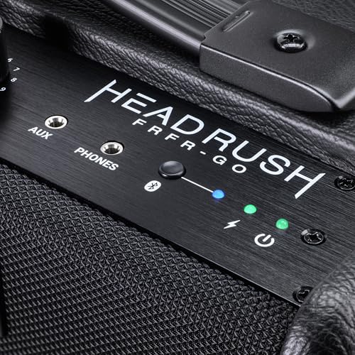 HeadRush FRFR-GO 30W Portable Electric Guitar Amplifier for Modellers | Portable Full-Range Flat-Response Speaker with Bluetooth, Rechargeable Battery for Multi-FX and Amp Modeling Pedals - size: 3-inch