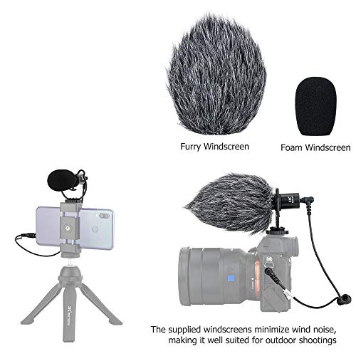 JJC Camera Shotgun Microphone Mic for Canon EOS R RP R5 R6 R7 R10 R50 R100 | for Sony ZV-1 II ZV1 ZV-1F ZV1F A6700 A6400 A6300, Nikon Z50 II Zf Z30 Z6 Z7 II, Fuji X-T5 X-T4 X-S20 and More Cameras