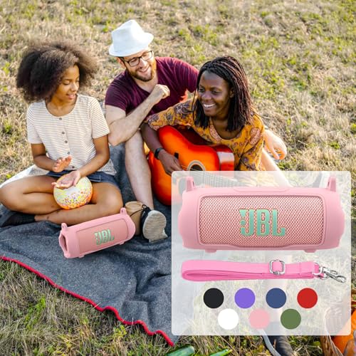 Silicone Cover for JBL Flip 7 Portable Bluetooth Speaker | Scratch-resistant, Unhindered Sound, Silicone Construction, Portable Carrying Silicone Cover, Pink Silicone Cover - color: Pink Cover