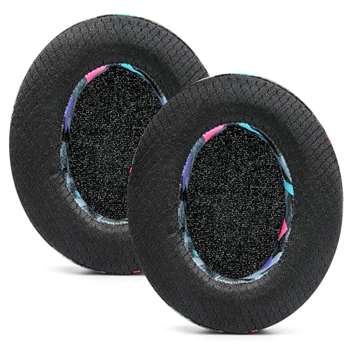 WC Freeze for Arctis Nova - Hybrid Fabric Cooling Gel Replacement Earpads for Arctis Nova Pro Wired, Nova 7, 5, 4, 3, 1 - Made by Wicked Cushions (Does Not Fit Nova Pro Wireless) | 90's Black - color: 90's Black