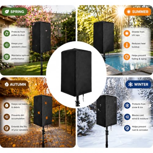 Outdoor Speaker Cover for Yorkville PS10P 10" 2012–2020, Powered Pa Speakers, Water-Resistant Weather Protective Oxford Fabric Cover for Portable Dj Speakers