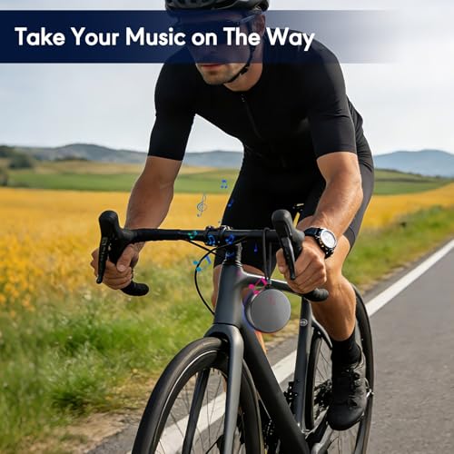 Shower Speaker Bluetooth Waterproof, IP67 Waterproof Portable Wireless Speaker with Metal Body, Bluetooth 5.4, Rich Bass, RGB Lights, Support TF Card/AUX for Bathroom, Travel, Outdoor Gift