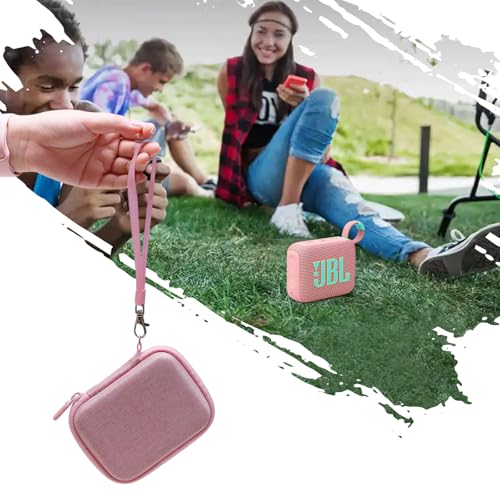 XANAD Hard Case Compatible with JBL Go 4 / GO 5 / Go 3 Ultra Speaker, Pink - color: Pink