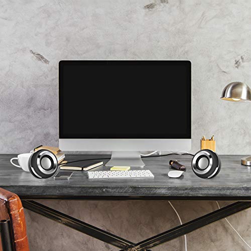Stereo Computer Speaker, USB Powered Speaker Sound, Loud Volume and Enhanced Bass, PC Speaker for Laptop Cellphones and More | Loud Volume and Enhanced Bass, PC Speaker for Laptop Cellphones and More