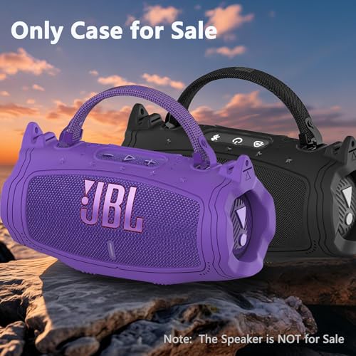 Silicone Cover Case for JBL Charge 6 Portable Bluetooth Speaker - color: Purple